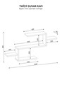 Twist Fali polc, Furny Home, 104x14.5x49.4 cm, fehér