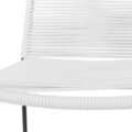 Antea Dark Legs Kerti szék, 53 x 53 x 88 cm, acél/madzag, fehér