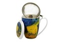 DUO Csésze szűrővel, Vincent Van Gogh - Terrace at Night, 380 ml, porcelán, többszínű