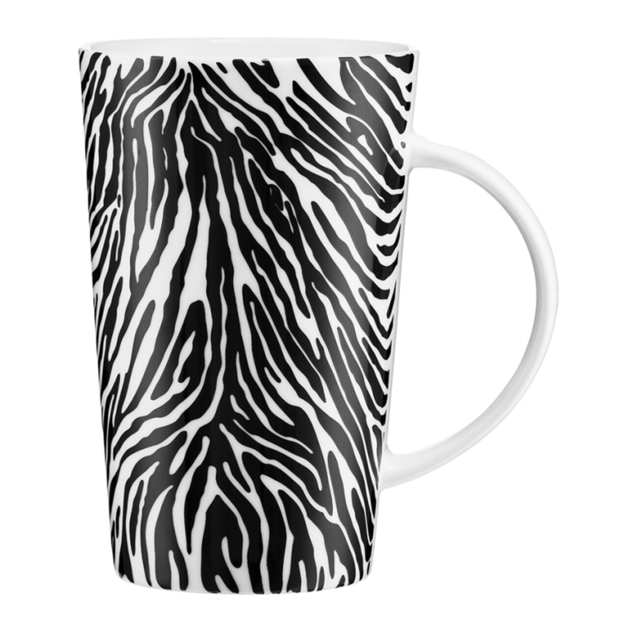 Animal Zebra bögre, Ambition, 430 ml, porcelán, fekete