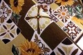 Konyhaszőnyeg, Olivo szőnyegek, szőnyegkirálynő 2, barna napraforgó, 55 x 270 cm, 80% pamut, 20% poliészter, többszínű