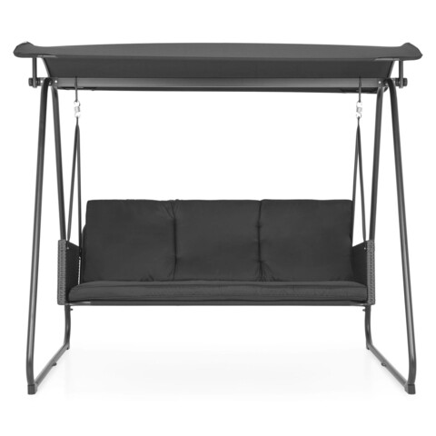 Bilbao Kétszemélyes hinta, L.210 l.138 H.182 cm, acél, fekete