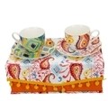 2 db Kávés csésze és kistányér Samba II Brandani, 50 ml, porcelán