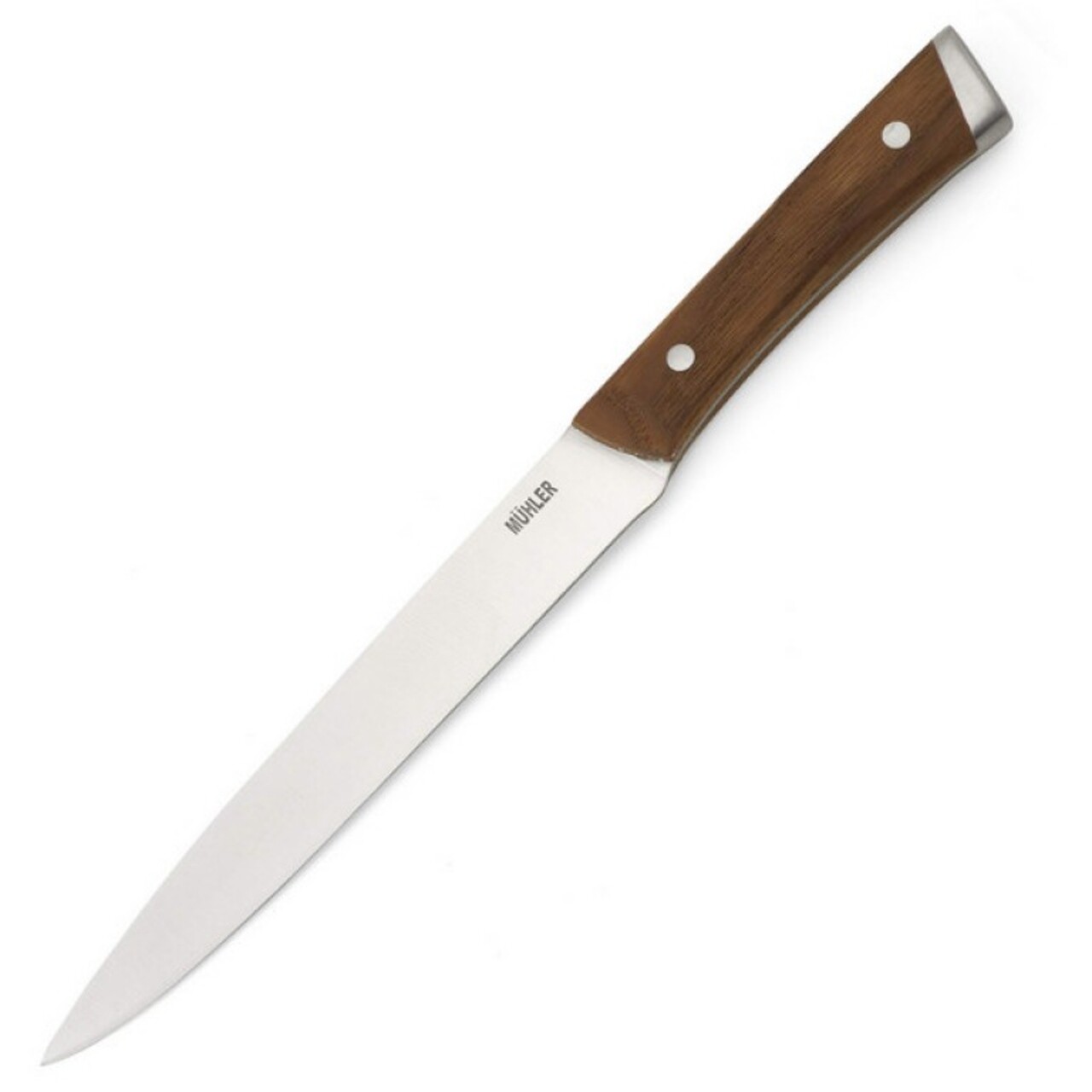 Muhler Szeletelő Kés, MR-25020SS, 20 Cm, Rozsdamentes Acél / Kőrisfa