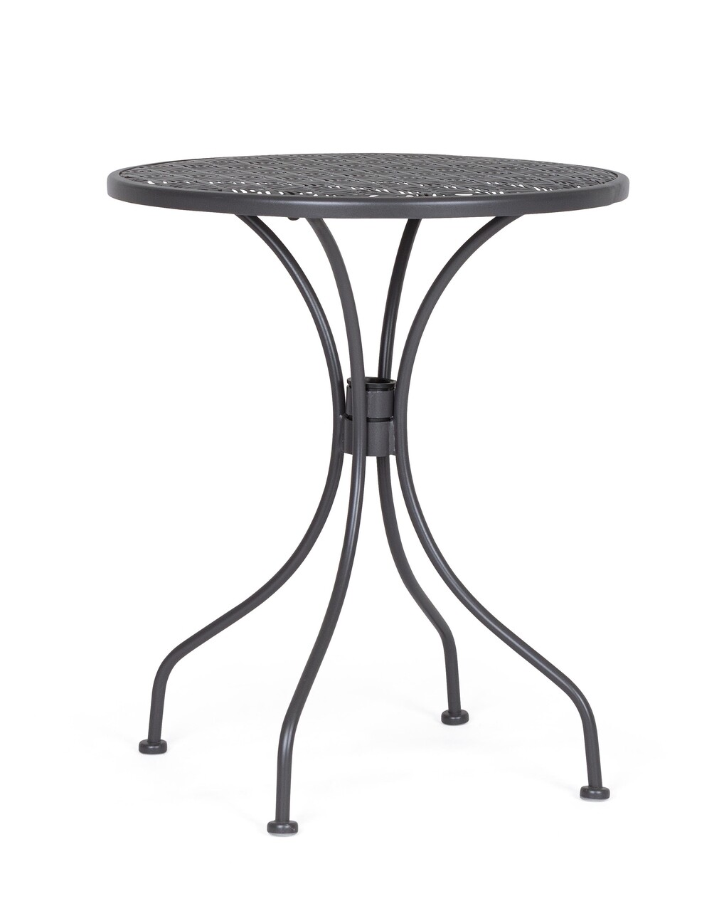 Lizette Kerti asztal, Bizzotto, Ø60 x 71 cm, acél, matt felület, szénszürke
