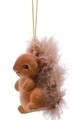 Squirell fenyő dekoráció, Decoris, 3x4x6 cm, barna