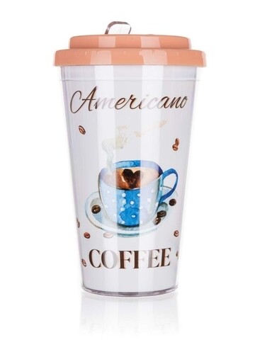 Termikus utazási bögre, Double Wall amerikai kávé, bankett, 500 ml