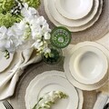 Evőeszközök, 24 db, Kutahya Porselen, BNIRM24Y2520, porcelán, fehér / arany