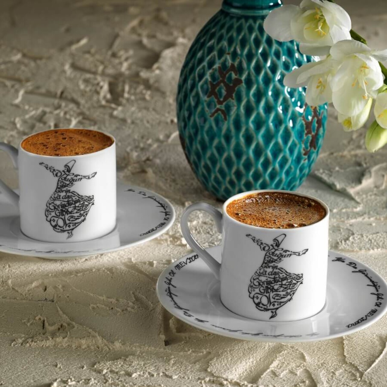Kutahya Porselen Kávés készlet, RU12KT5110449, 12 darabos, porcelán