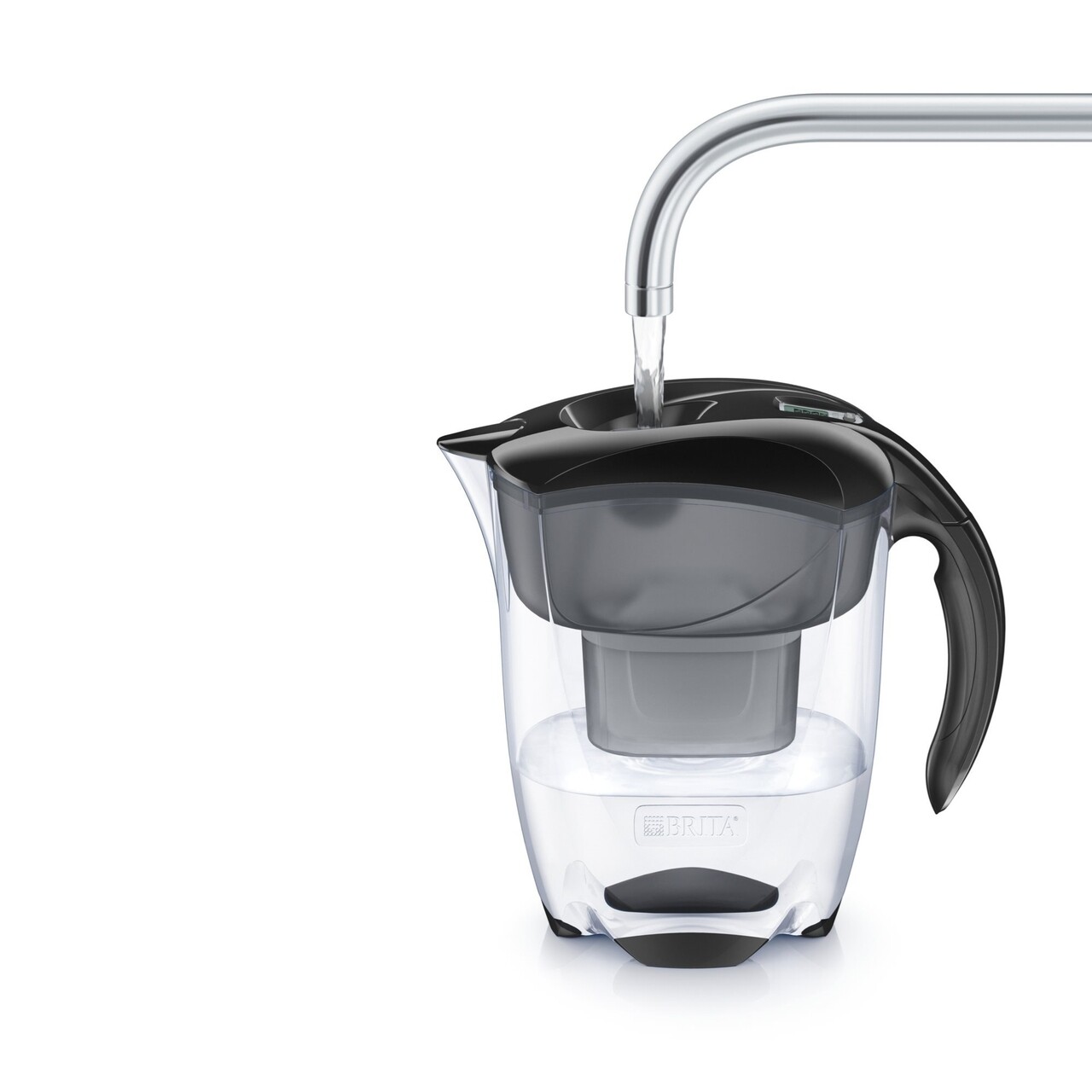 Brita Vízszűrő Palack, Elemaris XL MAXTRA+, Műanyag, 3.5 L, Fekete