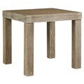 Silo Point Sarokkanapé 2 db asztalkával, L.339/270 l.94 H.88.9 cm, eukaliptusz fa, természetes/szürke