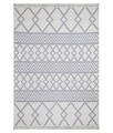 Covor de hol, 22995A , 80x150 cm, Bumbac, Alb/Gri