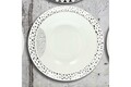 18 részes étkészlet, Tognana, Metropolis Graphic, porcelán, fekete-fehér