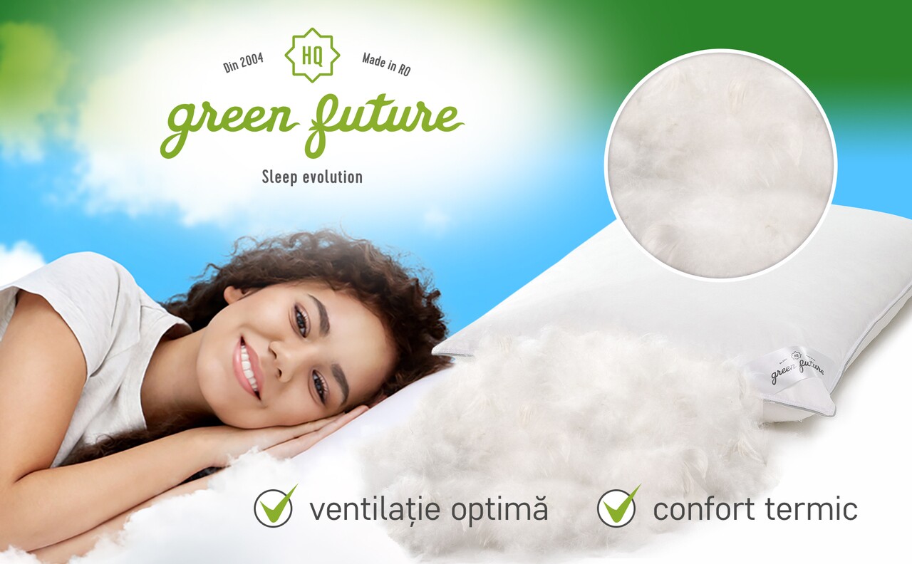 Green Future Feeling Párna, 50 X 70 Cm, 100% Libapehely Töltet