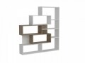 Biblioteca Wooden Art, Marla White Walnut, 139.1x151.2x25 cm