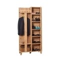 Dulap cu pantofar, cuier si oglinda Garmanto 90 - Atlantic, Vella, 90x36x192 cm