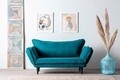 Vino Daybed Kihúzható kanapé, Futon, 3 személyes, 200x70 cm, fém, zöld