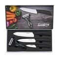 4 részes késkészlet, Cook stílusosan, Heinner, kerámia, fekete