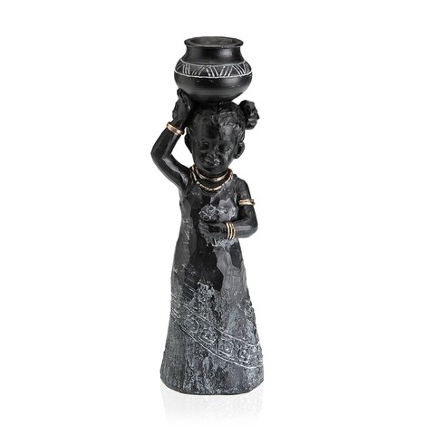 Girl with Pitcher Dekoráció, Versa, 8x6.5x25.5 cm, poligyanta