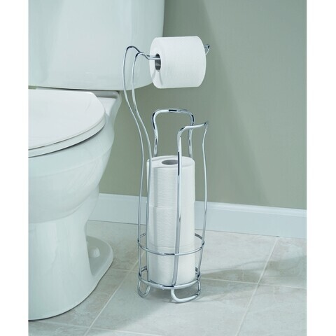 Axis WC papír tartó, iDesign, 20,5x16,5x62 cm, acél, króm