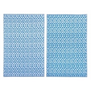 Megfordítható szőnyeg, Rhombus Blue-White, Bizzotto, 120x180 cm