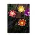 Virágos kerti lámpa, Lumineo, 6x11x49,5 cm, 1 led, narancs