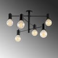 Candelabru Opviq, Hexa - 6941, 33x61 cm, 6 x E27, 100 W, negru
