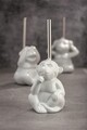 Wenko WC kefe tartóval, Monkey Quiet, 20 x 14.5 x 14 cm, kerámia, fehér