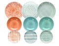 18 részes étkészlet, Louise Agua, Tognana, kerámia, tarka