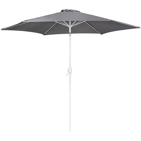 Thais Kerti/terasz napernyő, Ø300 cm, forgattyúval és billenővel, oszlop Ø48 mm, alumínium, szürke