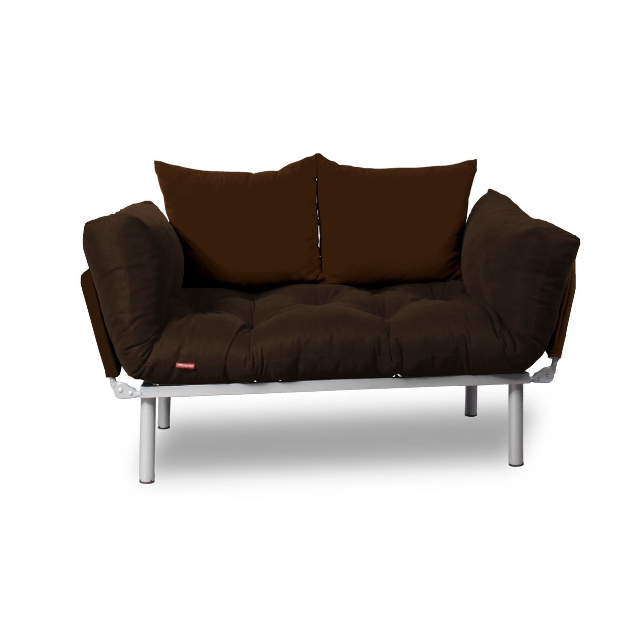 Kihúzható kanapé gauge concept, brown, 2 személyes, 190x70 cm, vas/poliészter