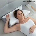 Ergonomikus kontúrú nyakpárna, visco-elasztikus, InnovaGoods, Conforti, 62 x 36 x 14 cm, fehér/szürke