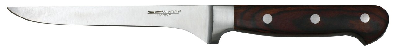 Titanium Csontozó kés, Ambition, 15 cm, rozsdamentes acél/fa
