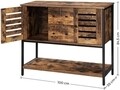 Alsó büfé, Vasagle, 100 x 35 x 84,5 cm, acél / forgácslap, rusztikus barna / fekete