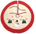 Snowman Fenyőfa szőnyeg, Ø90 cm, juta, színes