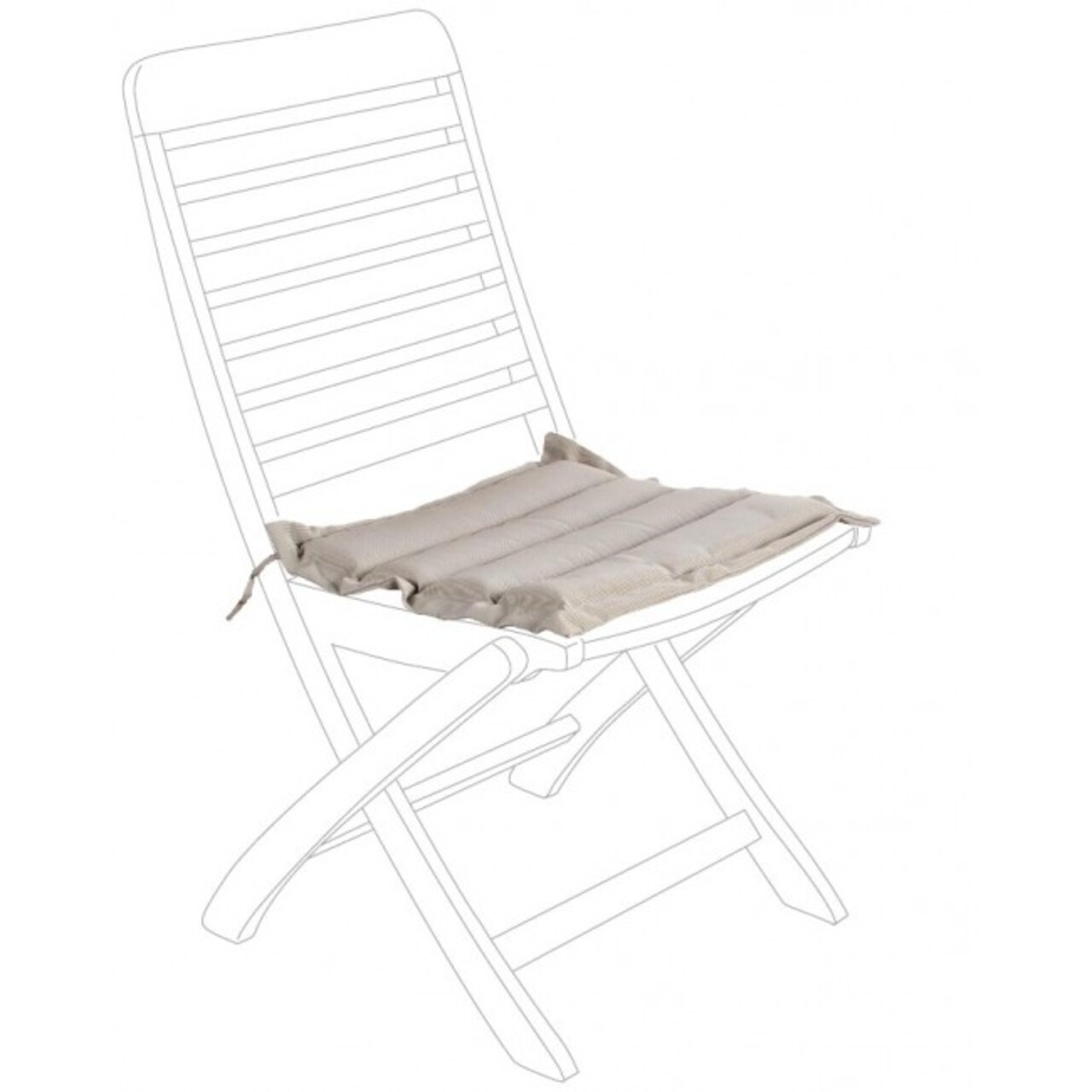 Poly230, Bizzotto Ülőpárna kerti székhez, 42x42 cm, poliészter, bézs