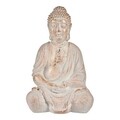 Buddha Dísz, Ibergarden, 24.5x31.8x50 cm, poligyanta, fehér/aranyszín