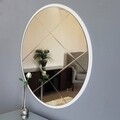 Oglinda decorativa A702, Neostill, 60 cm, argintiu