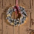 Császári koszorú wreath snowy, Decoris, 50x8 cm, 40 LED