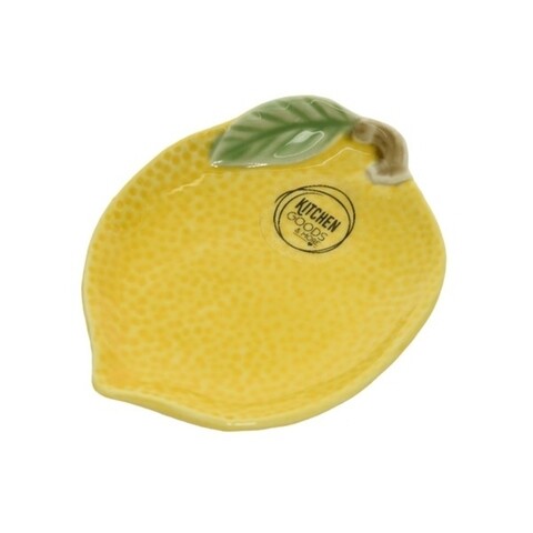 Snack tálca Lemon, Lemon & Lime, 9,3x11,8x2 cm, porcelán, sárga