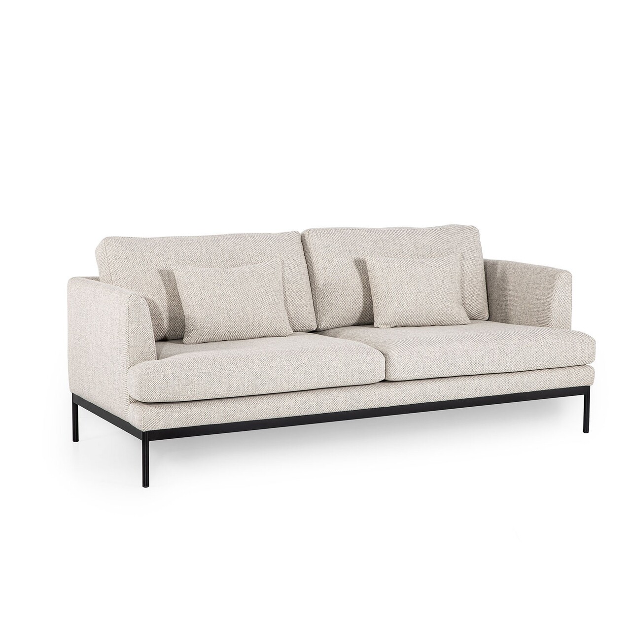 Pearl kanapé, ndesign, 2 személyes, 165x88x82 cm, fa, krémszín