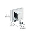 2 db öntapadó törülközőtartó készlet, Weko, Quadro Vacuum-Loc®, 6 x 7 x 5 cm, rozsdamentes acél / műanyag