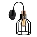 Alacati N-1099 fali lámpa, Noor, 27 x 34 cm, 1 x E27, 100 W, fekete