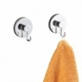 WENKO Vacuum-Loc® 2 db Fürdőszobai fogas, fúrás és csavarozás nélkül, 5 x 6 x 6.7 cm, ABS, ezüstszín