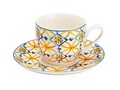 6 db-os csésze kávés tányérral, Medicea, Brandani, 90 ml, porcelán