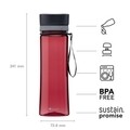 Sticla plastic 600 ml Aveo, Cherry Red - Aladdin
