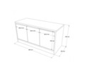 Yurudesign Cipőtartó, 89.6x35.5x45.8 cm, PAL, fehér