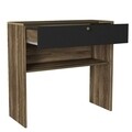 Consola Luis, Talon, 90 x 35.5 x 90 cm, walnut/negru