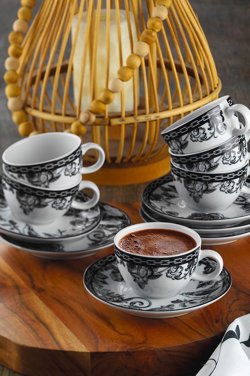 Kutahya Porselen Kávés készlet, ZG12KT420939012, 12 darabos, porcelán