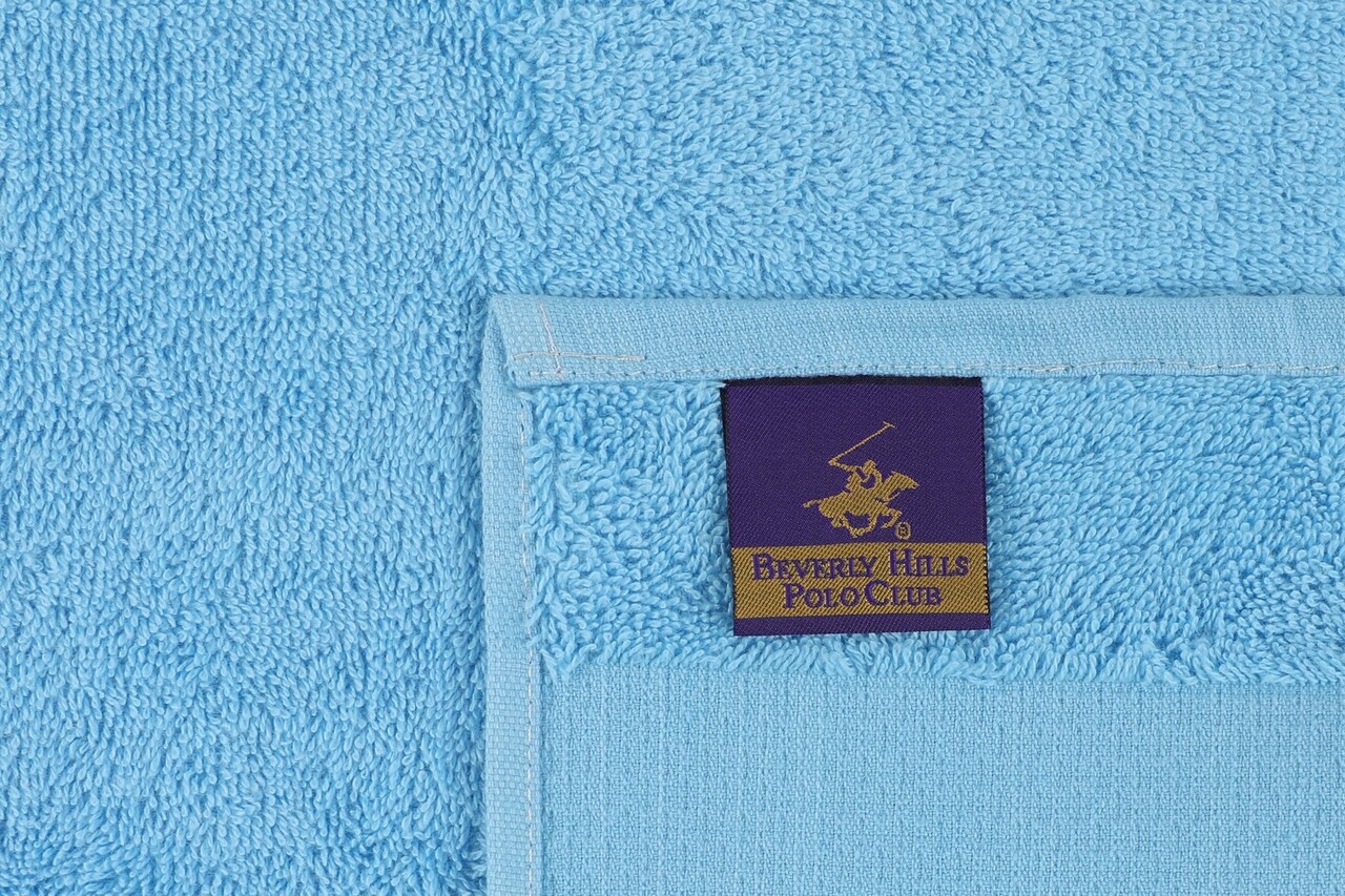 Beverly Hills Polo Club 4 Db Fürdőszobai Törölköző, 50x90 Cm, Pamut, Kék
